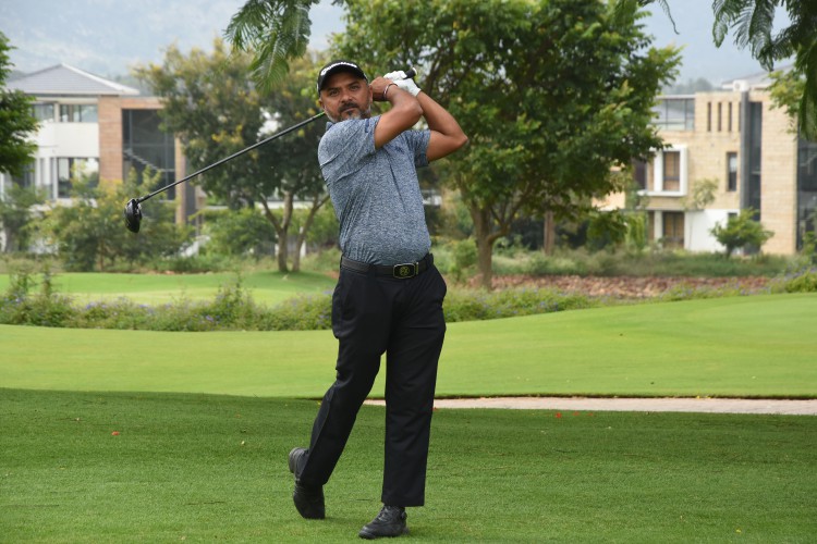 Professional golfer Rahil Gangjee in action ahead of the Louis Philippe Cup 2018 