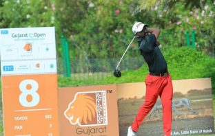 Chikkarangappa at the final round of Gujarat Open Golf 2021