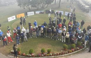 Players assembled for the Indian Golf Festival