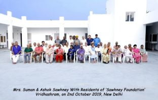 Residents of Vridhashram” in Mehrauli