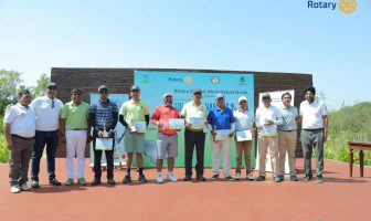 Winners of the Rotary Club's tournament at Belvedere in Ahmedabad