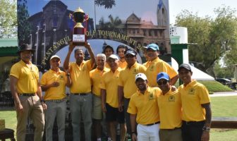 The winning team - Mayo College with team Captain Vikramaditya Singh holding the trophy