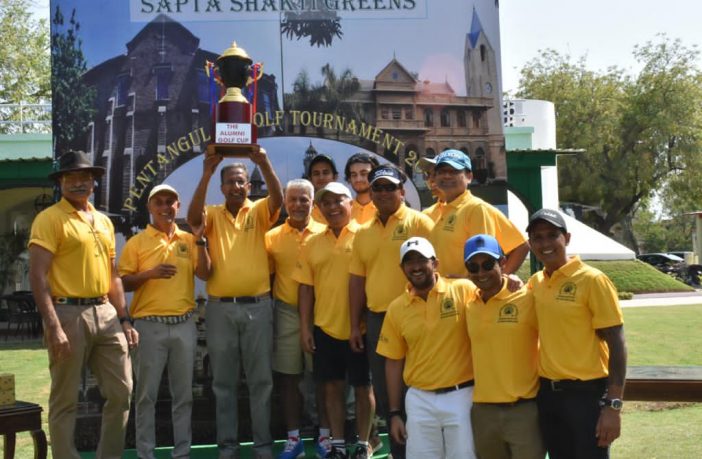 The winning team - Mayo College with team Captain Vikramaditya Singh holding the trophy