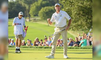 Jim Furyk & his caddie "Fluff"